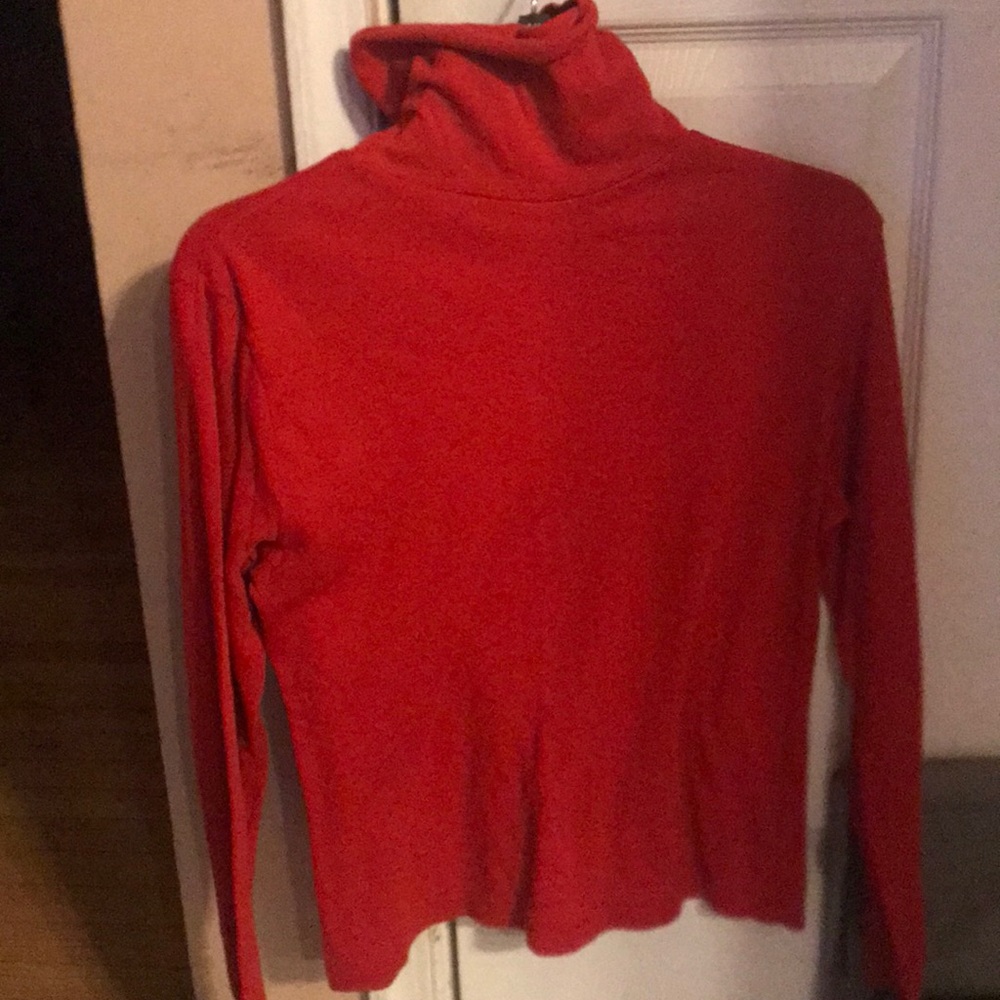 Women’s Medium LSA Classic Red Turtleneck Sweater